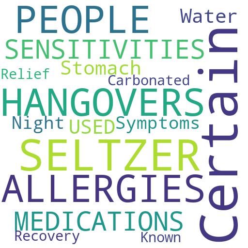 SELTZER BE USED FOR HANGOVERS IN PEOPLE WITH ALLERGIES OR SENSITIVITIES TO CERTAIN MEDICATIONS?: Advises - Buy - Comprar - ecommerce - shop online