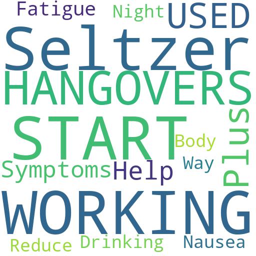 SELTZER TO START WORKING WHEN USED FOR HANGOVERS?: Advises - Buy - Comprar - ecommerce - shop online